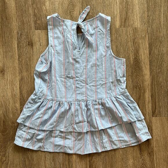 Vineyard Vines Nicholls Stripe Peplum Tank Top - Picture 4 of 4